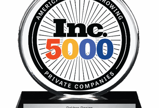 DeVore Design Celebrates Third Consecutive Year on the INC 5000 List of Fastest Growing Companies